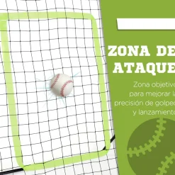 Homcom - Back stop portátil de béisbol