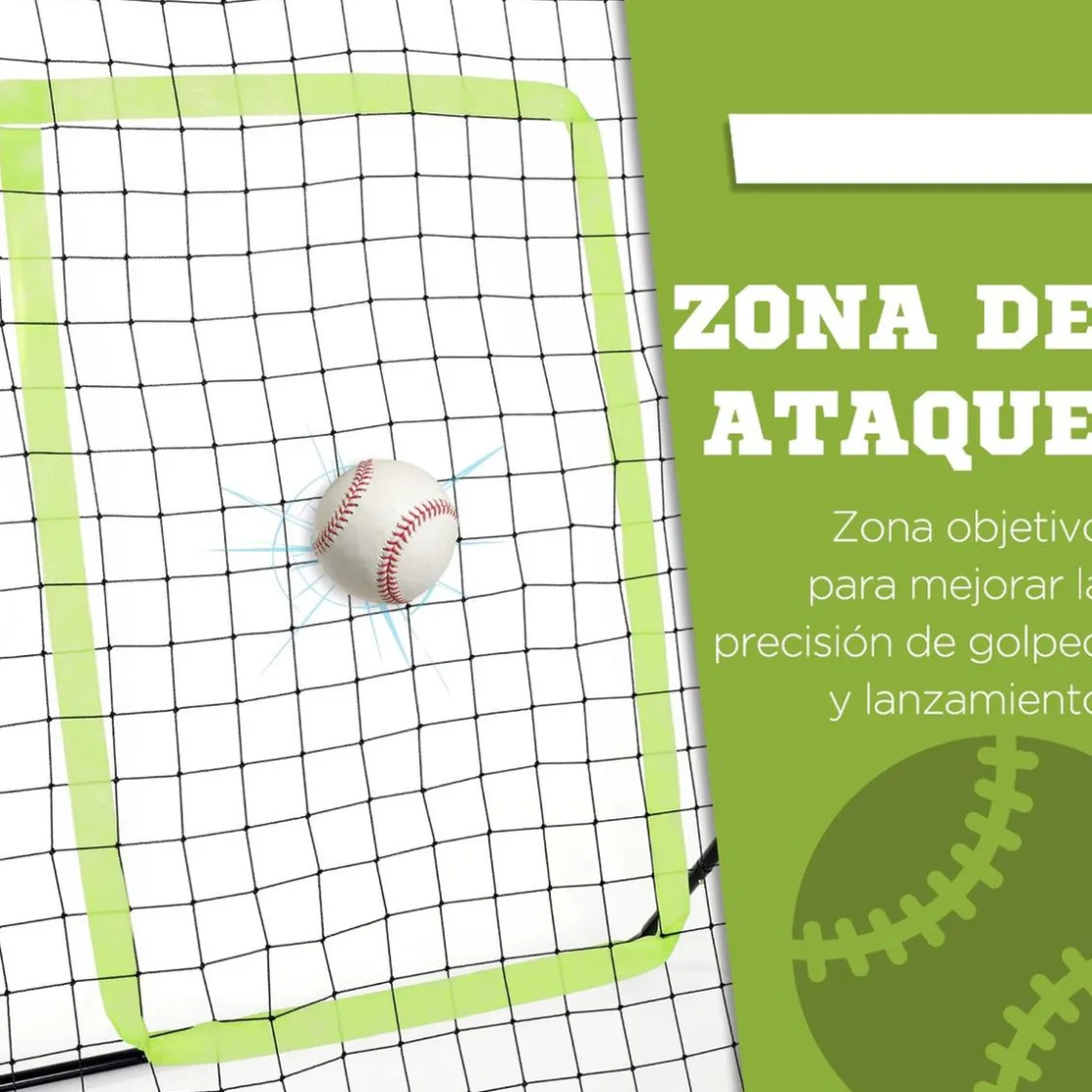 Homcom - Back stop portátil de béisbol