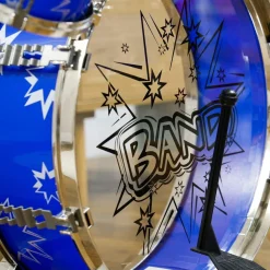 AIYAPLAY Homcom - Batería infantil 7 piezas con taburete Azul* Música|Electrónicos