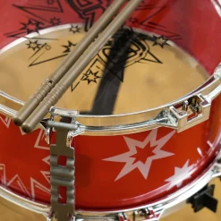 AIYAPLAY Homcom - Batería infantil 7 piezas con taburete Rojo* Música|Electrónicos