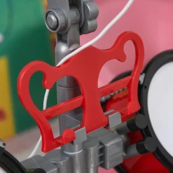 Homcom - Batería infantil con teclado y taburete