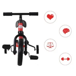 Homcom - Bicicleta de Equilibrio con Pedales Roja* Motos Y Triciclos