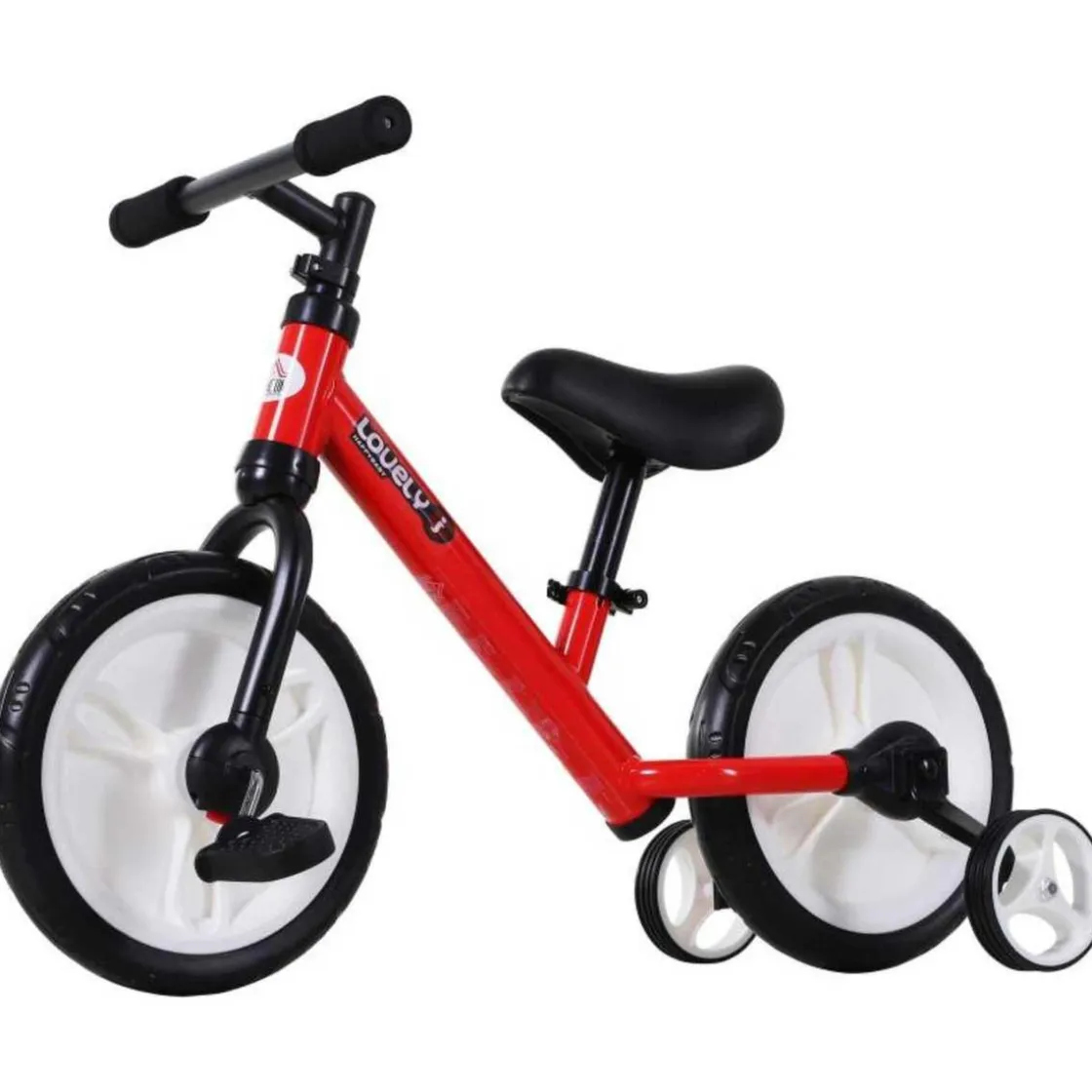 Homcom - Bicicleta de Equilibrio con Pedales Roja* Motos Y Triciclos