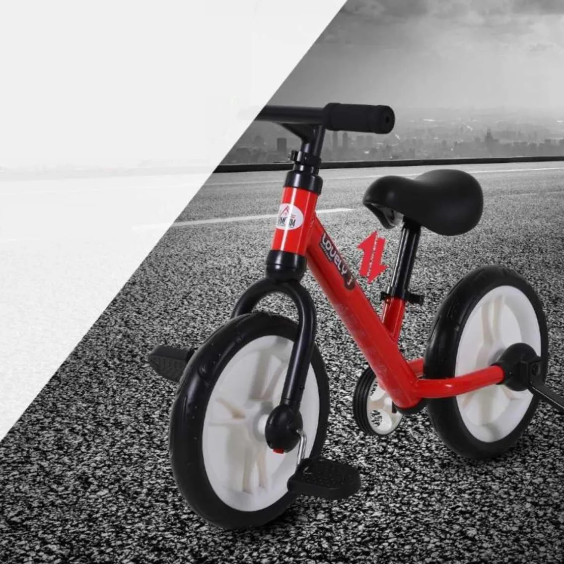 Homcom - Bicicleta de Equilibrio con Pedales Roja* Motos Y Triciclos