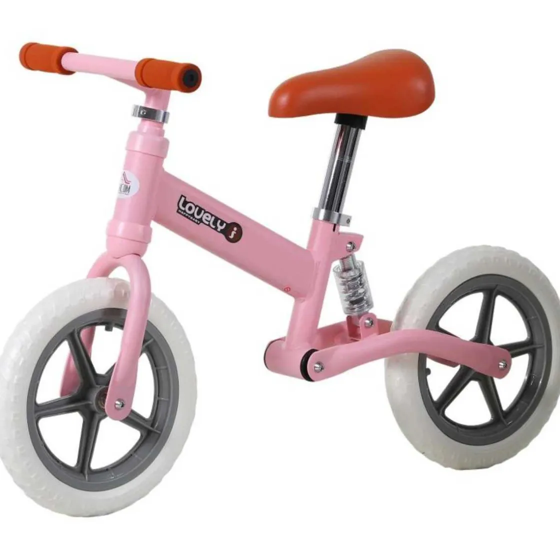 Homcom - Bicicleta de Equilibrio Sin Pedales Rosa