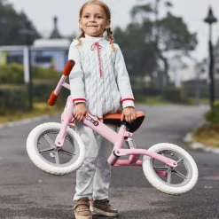 Homcom - Bicicleta de Equilibrio Sin Pedales Rosa