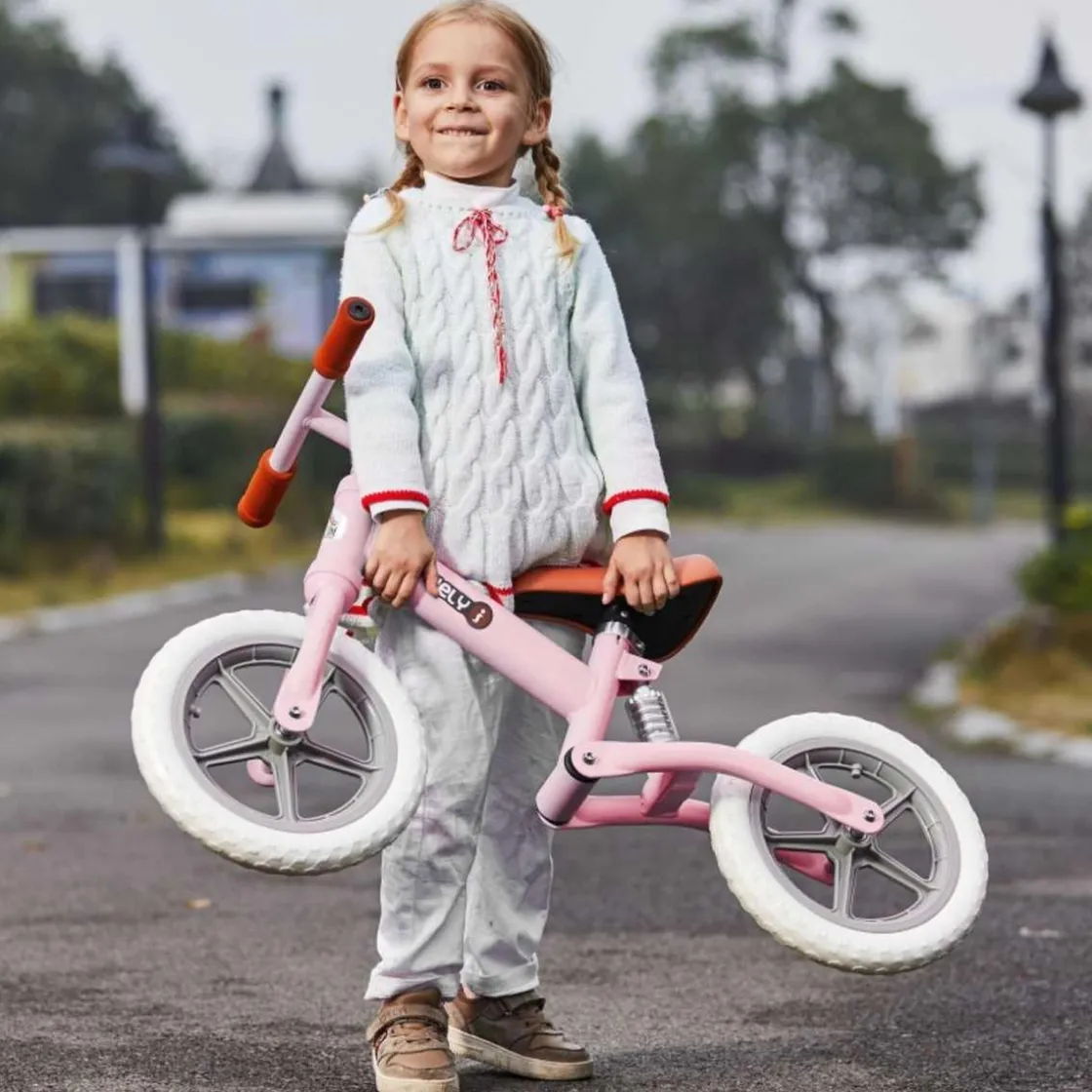 Homcom - Bicicleta de Equilibrio Sin Pedales Rosa