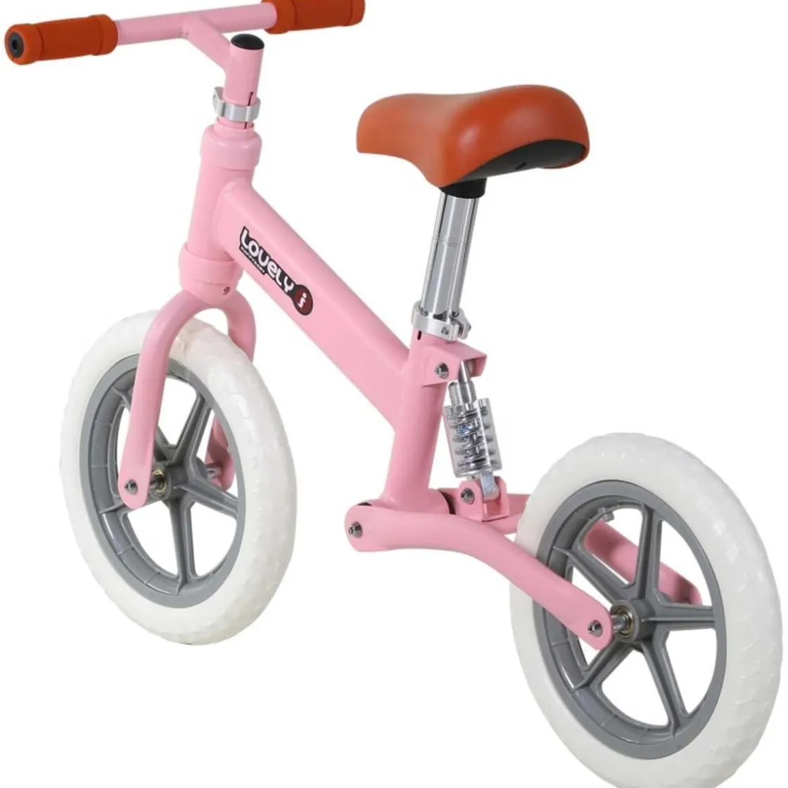 Homcom - Bicicleta de Equilibrio Sin Pedales Rosa