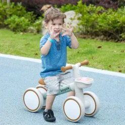 AIYAPLAY Homcom - Bicicleta equilibrio sin pedales 4 ruedas