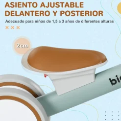 AIYAPLAY Homcom - Bicicleta equilibrio sin pedales 4 ruedas