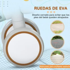 AIYAPLAY Homcom - Bicicleta equilibrio sin pedales 4 ruedas