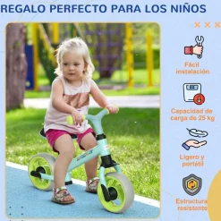 AIYAPLAY Homcom - Bicicleta Equilibrio ajustable Azul