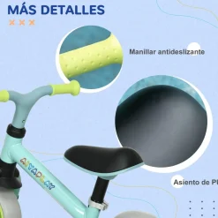 AIYAPLAY Homcom - Bicicleta Equilibrio ajustable Azul