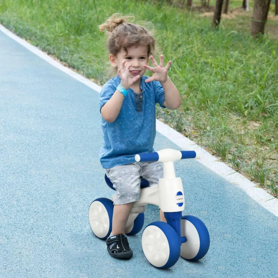 Homcom - Bicicleta sin pedales blanco-azul* Motos Y Triciclos