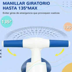 Homcom - Bicicleta sin pedales blanco-azul* Motos Y Triciclos