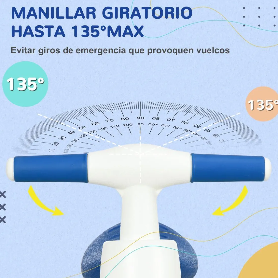 Homcom - Bicicleta sin pedales blanco-azul* Motos Y Triciclos