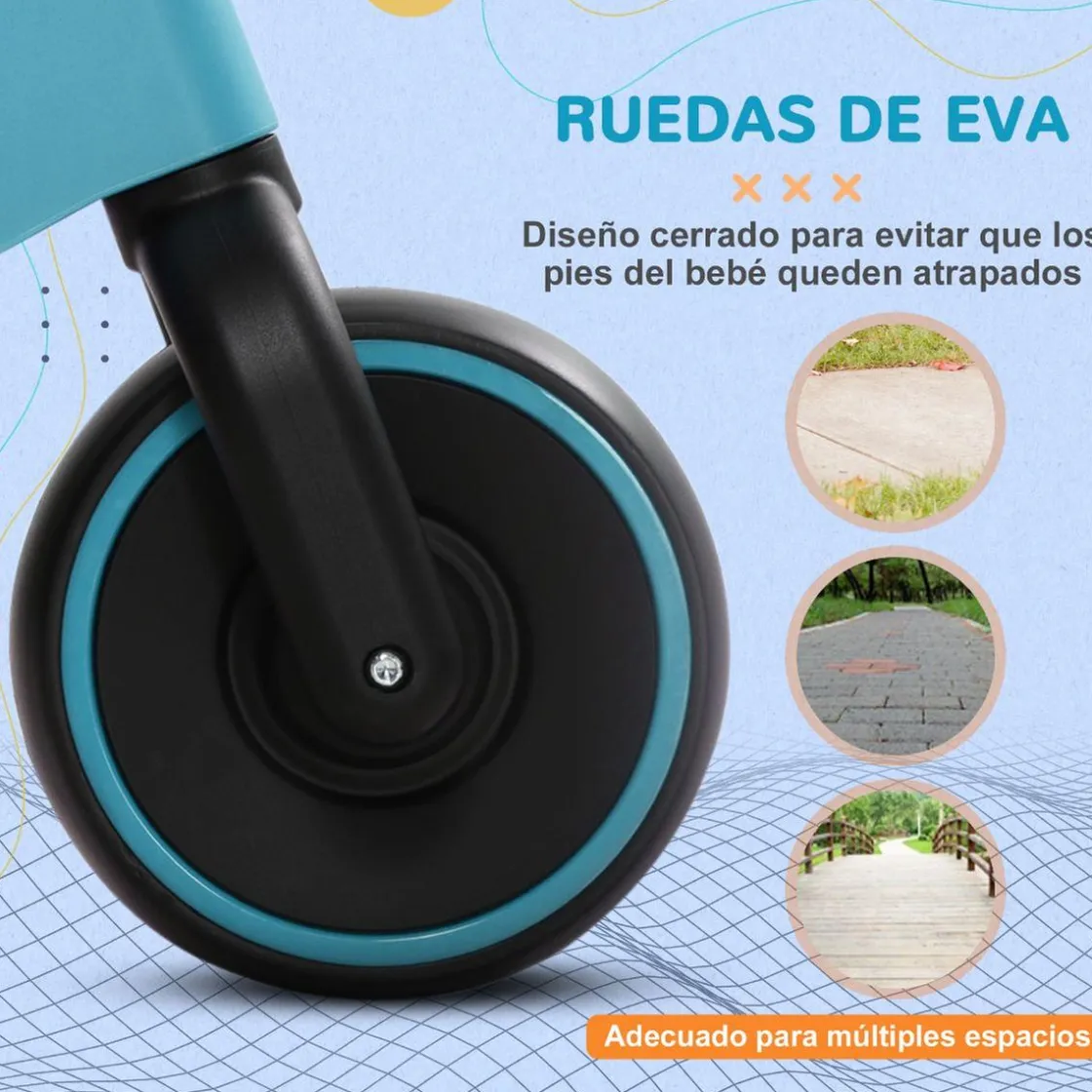 Homcom - Bicicleta sin pedales azul