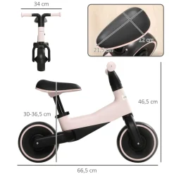 Homcom - Bicicleta sin pedales rosa* Motos Y Triciclos