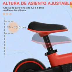 Homcom - Bicicleta sin pedales rojo