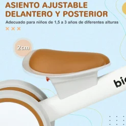 AIYAPLAY Homcom - Bicicleta sin pedales Blanco* Motos Y Triciclos