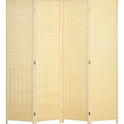Homcom - Biombo de bambú 4 paneles* Estilo De Vida