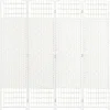 Homcom - Biombo de cuerda de papel 4 paneles
