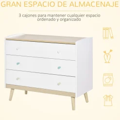 Homcom - Cajonera infantil con 3 cajones