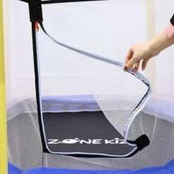 Homcom - Cama elástica con red de seguridad azul* Camas Elásticas