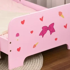 Homcom - Cama infantil corazones Rosa* Estilo De Vida