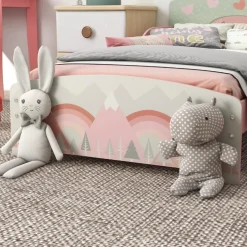 Homcom - Cama infantil Montañas Rosa* Estilo De Vida