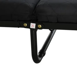 Homcom - Cama plegable con cabecera ajustable Negro