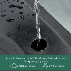 Homcom - Canasta completa baloncesto con base 260 cm