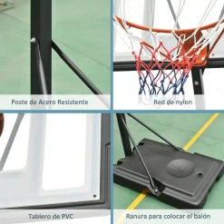 Homcom - Canasta completa de baloncesto* Deportes