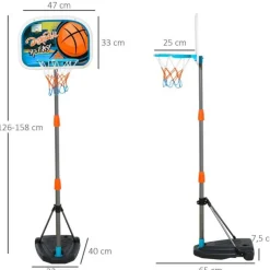 Homcom - Canasta con soporte ajustable