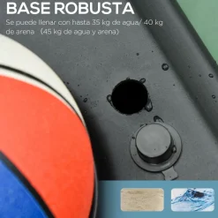 Homcom - Canasta de baloncesto de pie ajustable de 160-210 cm