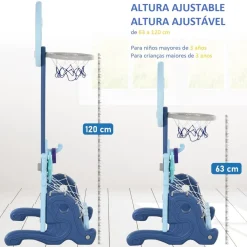 Homcom - Canasta de baloncesto 4 en 1