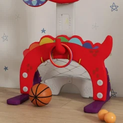 AIYAPLAY Homcom - Canasta de baloncesto infantil Rojo