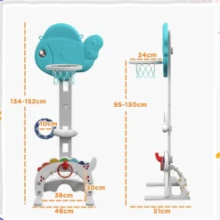 AIYAPLAY Homcom - Canasta infantil baloncesto para interior* Deportes