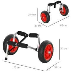 Homcom - Carro de transporte Kayak* Deportes