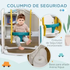 AIYAPLAY Homcom - Castillo juegos 6 en 1 para interior* Entretenimiento·Hamacas Y Columpios