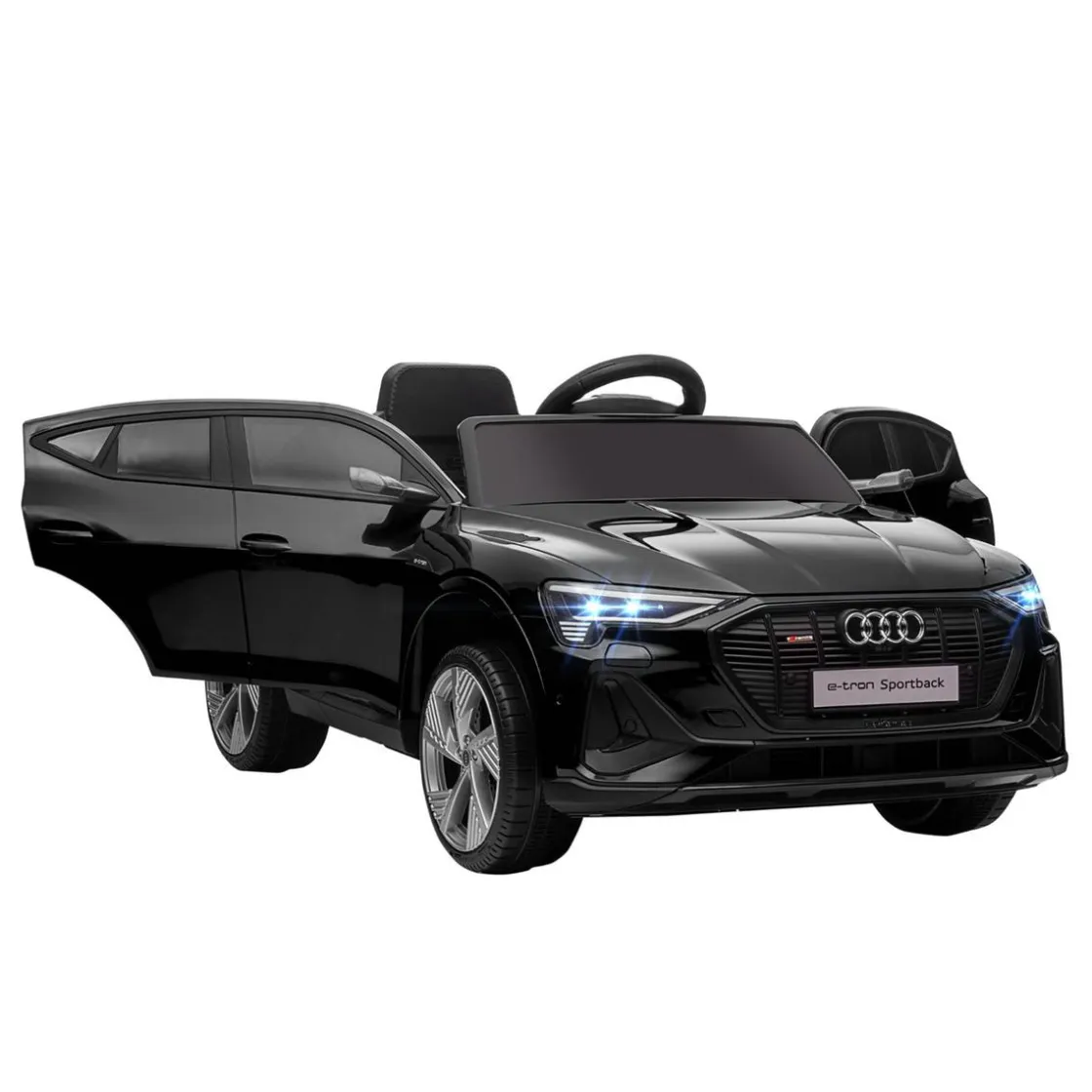 Homcom - Coche de batería Audi E-tron Negro* Vehículos De Batería O A Pedales