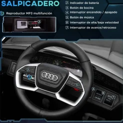 Homcom - Coche de batería Audi E-tron Negro* Vehículos De Batería O A Pedales