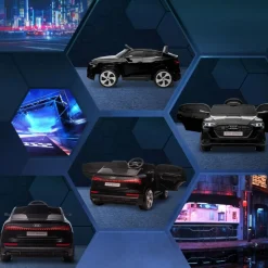 Homcom - Coche de batería Audi E-tron Negro* Vehículos De Batería O A Pedales