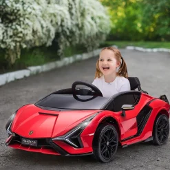 Homcom - Coche de batería Lamborghini con mando a distancia* Vehículos De Batería O A Pedales