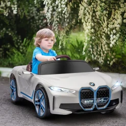 Homcom - Coche elécrico BMW i4 Blanco* Vehículos De Batería O A Pedales