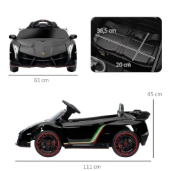 Homcom - Coche elécrico Lamborghini Veneno* Vehículos De Batería O A Pedales