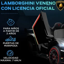 Homcom - Coche elécrico Lamborghini Veneno* Vehículos De Batería O A Pedales