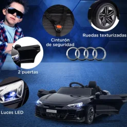 Homcom - Coche eléctrico Audi RS e-tron GT negro