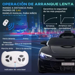 Homcom - Coche eléctrico Audi RS e-tron GT negro