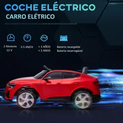 Homcom - Coche eléctrico Audi e-tron* Vehículos De Batería O A Pedales